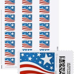 NetStamps Printable Postage Labels (Stamps.com Subscription Required) - Print Approved Postage - Inkjet & Laser Printers - Business, Personal, Home (Star Spangled, 10 Sheets)