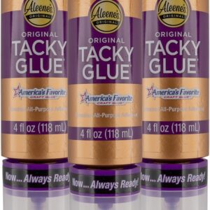 Craft County,All Purpose Tacky Glue – Dries Clear– 4 OZ – 3 Pack,White