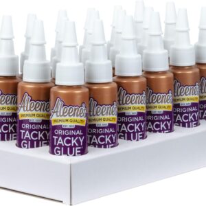 Aleene's Original Tacky Glue Mini-Bottle, All Purpose Adhesive, Perfect for Crafts and DIY Projects, Dries Fast and Clear, .66 fl oz 18-Pack